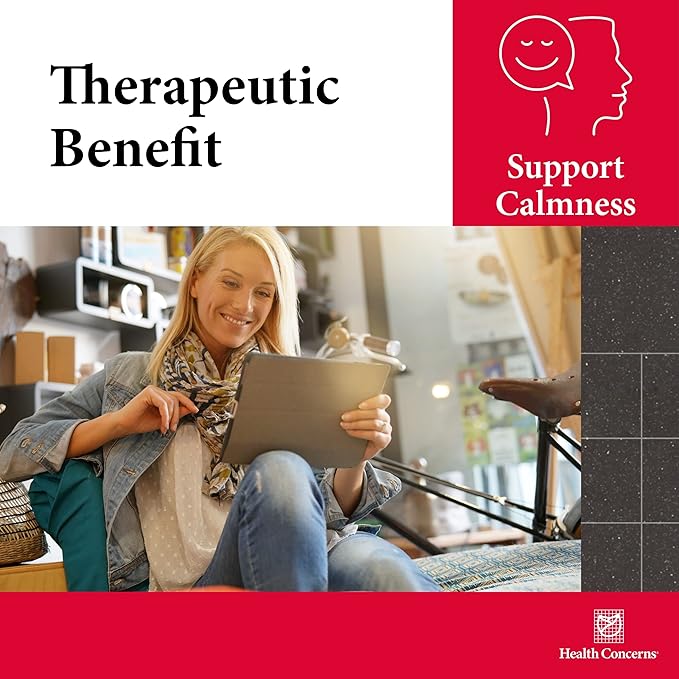 Health Concerns Calm Spirit - Stress Relief Supplement for Men & Women - Herbal Calming Support - Eases Tension & Nervousness - Magnesium, Hawthorn, Chinese Peony & Taurine - 90 Capsules
