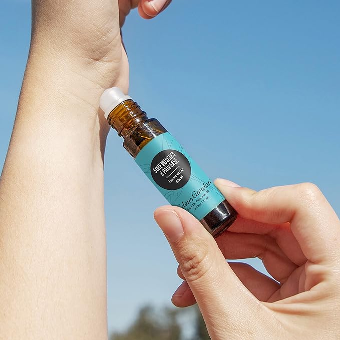 Edens Garden Sore Muscles & Pain Ease Essential Oil Roll-On Blend- 100% Pure Premium Grade, Natural, Therapeutic, Aromatherapy, Kid & Skin Safe, The Best for Body Pre-Diluted 10 ml (.33 fl oz)