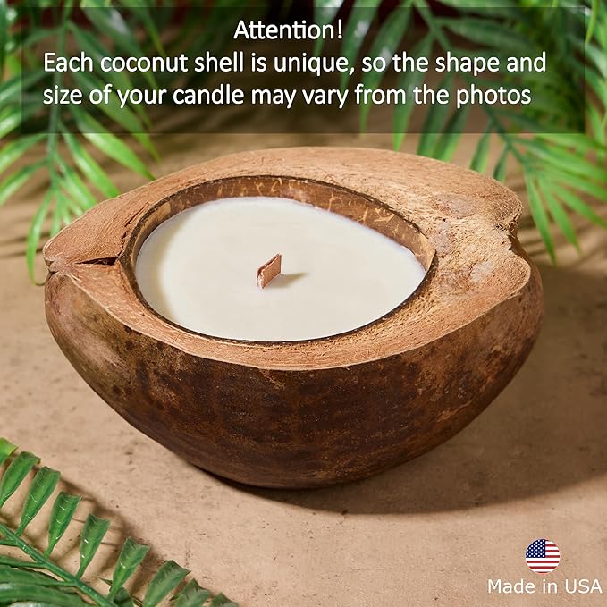 – Set of Non-Toxic Scented Candles Clearance | Coconut Candle with Wooden Wick | Candles for Home Scented & Candle Décor (Coffee on The Shores of Bali)