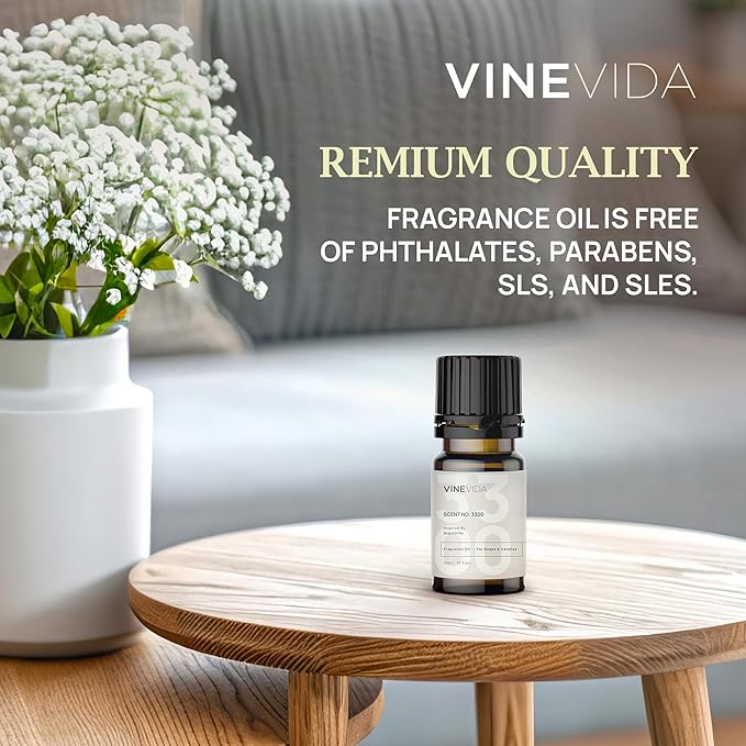 VINEVIDA Scent NO. 1308 Fragrance Oil - 10mL - Inspired by: Thé Matcha 26 Fragrance Oil for Candle Making - Made in USA Candle Scents Scents for Soap Making