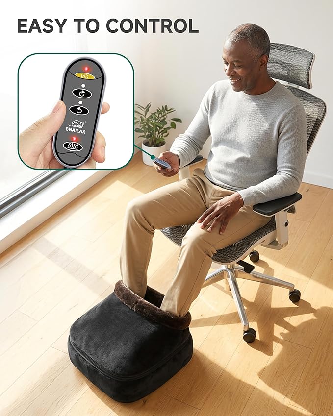 Snailax 2-in-1 Shiatsu Foot and Back Massager with Heat - Kneading Foot Warmer, Electric Feet Massage, Massagers for Back,Leg,Gifts for Women,Men