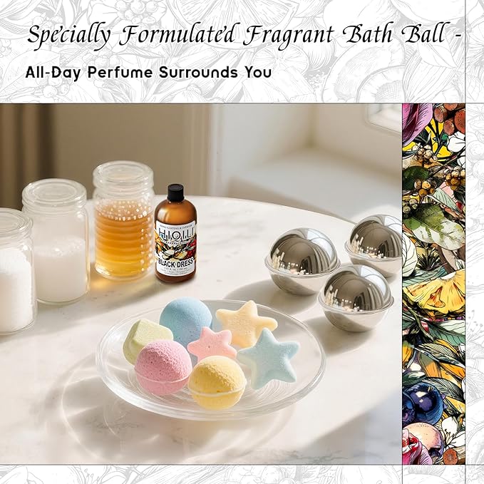HIQILI Black Dress Fragrance Oil for Home Diffuser, Making Bath Bombs, DIY Air Refresher Spray, Sweet Scented Oil for Perfume - 5.07 Fl Oz