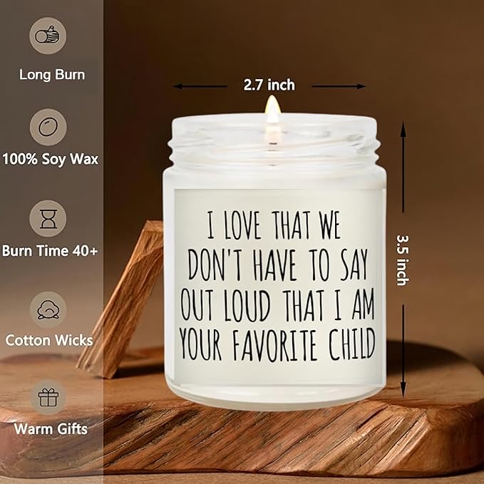 Vanilla Scented Soy Candles - Long Lasting Gifts for Dad, Mom & More