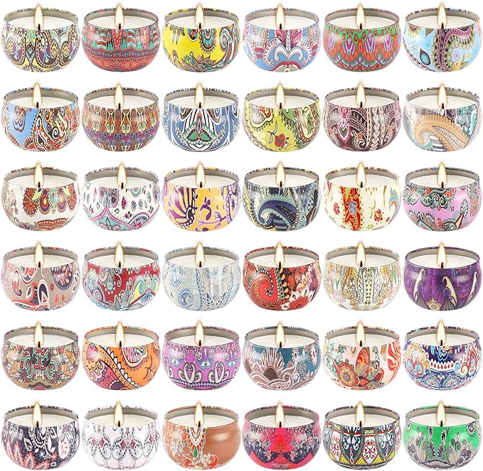 36 Pack Scented Candles Set for Home, Relaxing Stress Relief, Aromatherapy - Natural Soy Wax and Fragrance - Gifts for Women, Mom, Best Friend, Wife, Birthday