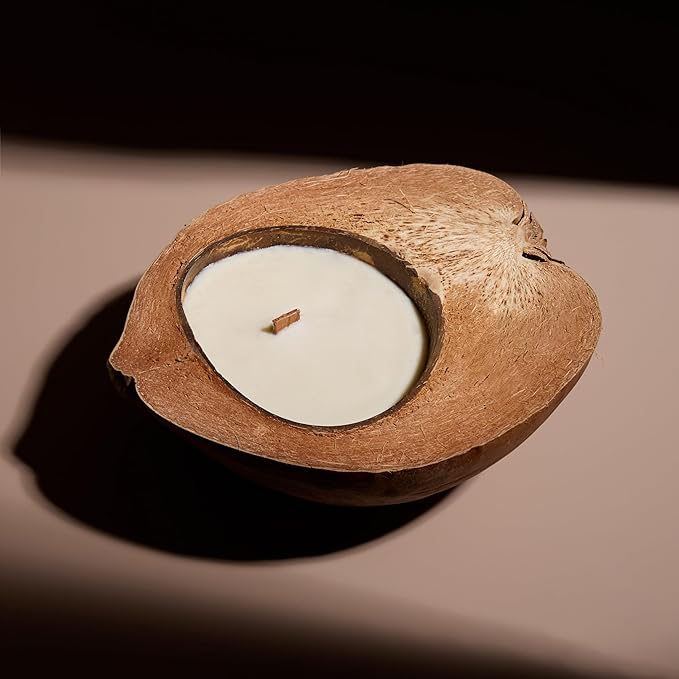 – Set of Non-Toxic Scented Candles Clearance | Coconut Candle with Wooden Wick | Candles for Home Scented & Candle Décor (Coffee on The Shores of Bali)