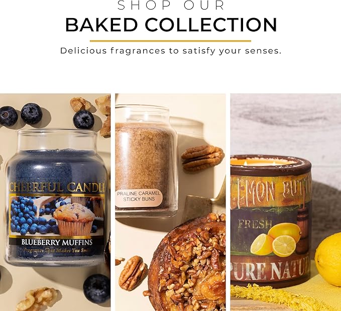 A Cheerful Giver - Warm & Gooey Cinnamon Buns Papa Scented Glass Jar Candle (34oz) with Lid & True to Life Fragrance Made in USA