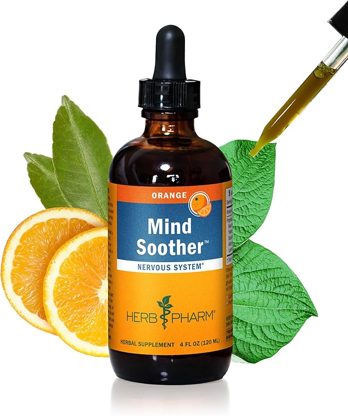 Herb Pharm Anxiety Soother Liquid Herbal Formula with Kava Extract and Holy Basil Essential Oil for Mild and Occasional Anxiety Support* - 4 Ounce
