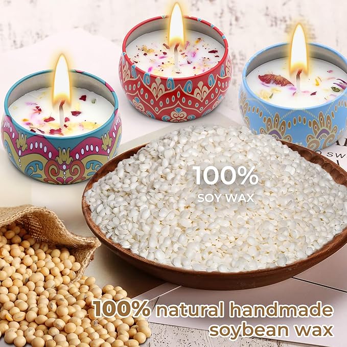 Scented Candle Present for Women Her Mum Wife – Aromatherapy Gift Set for Relaxation Birthday Housewarming Wedding Anniversary Christmas