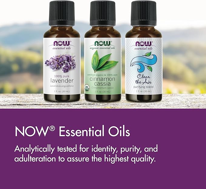 NOW Essential Oils, Peppermint Oil, Invigorating Aromatherapy Scent, Steam Distilled, 100% Pure, Vegan, Child Resistant Cap, 1-Ounce