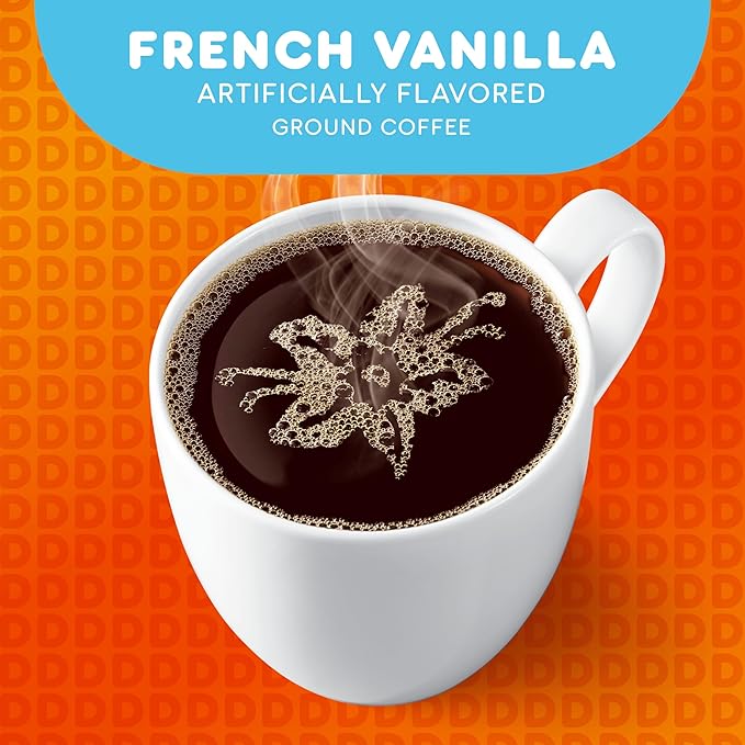 Dunkin' French Vanilla Flavored Coffee, 88 Keurig K-Cup Pods