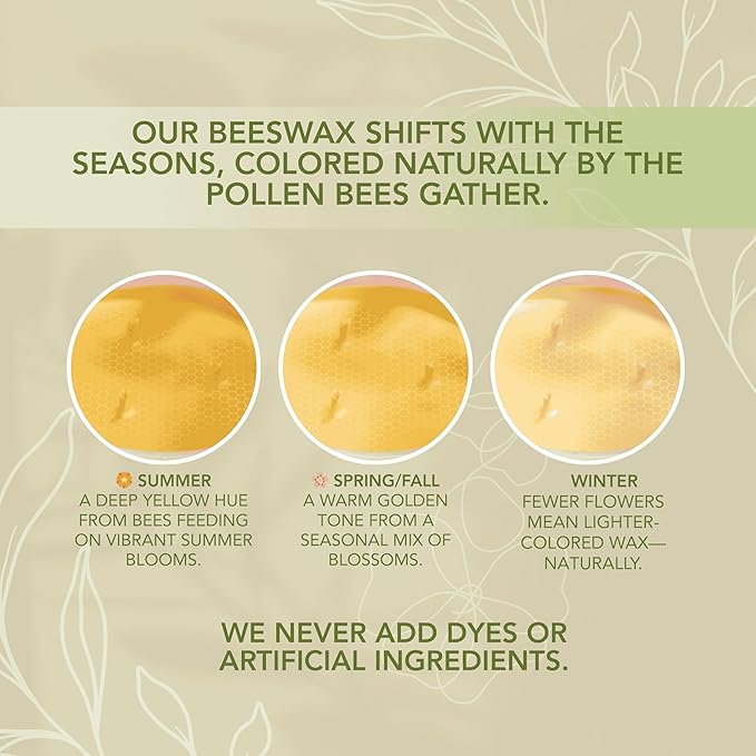 Midnight Jasmine Beeswax Candle - Nostalgic Soft Jasmine with Pink Pepper & Vanilla - Subtle & Refreshing - 90+ Hours of Clean & Non-Toxic Burn - Hand-Drawn Jar - Perfect Unique Gift - 15 OZ