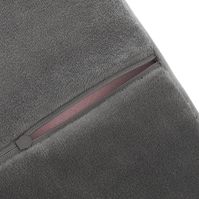 Saloniture Jumbo Round Massage Table Bolster Pillow Pad - 26 x 9 Inch - Gray Velour