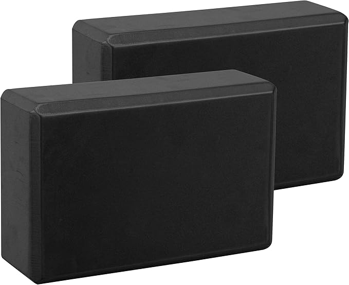 EXERZ Yoga Blocks 2 pack, Gym Blocks, Exercise Workout Fitness Bricks, Pilates Stretch Handstand Non-Slip