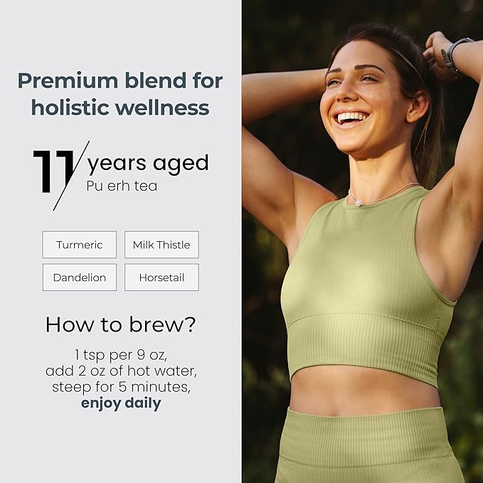 Michelle Peiret Liver Detox Tea, Milk Thistle Liver Detox, All Natural Ingredients Dandelion Tea, Cleanses & Promotes Overall Wellness - 15 Servings