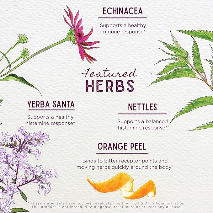 WishGarden Herbs Kick-Ass Allergy & Sinus - Fast-Acting Herbal Allergy & Sinus Relief for Adults w/Horseradish, Promotes Sinus Health, Encourages Decongestion & Helps Soothe Seasonal Discomforts, 4oz
