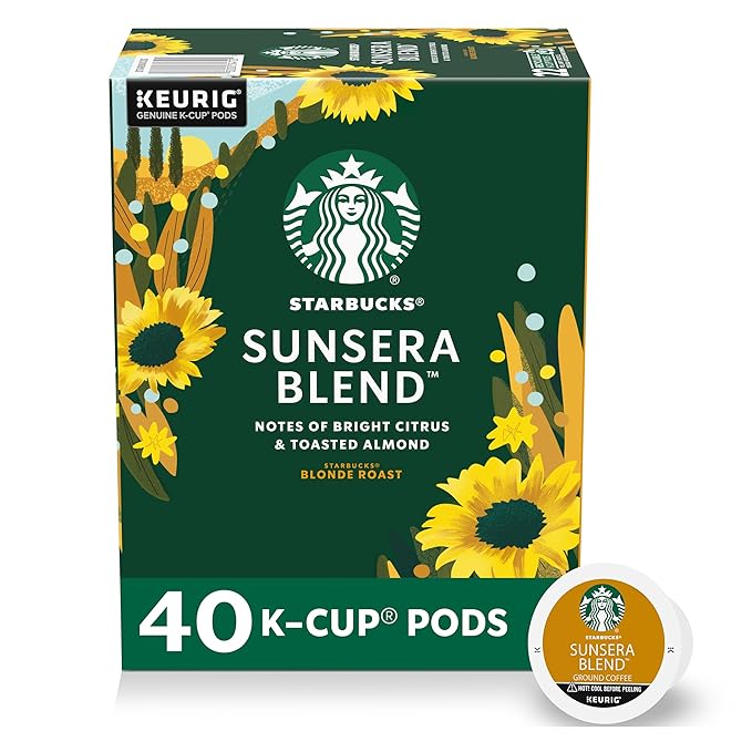Starbucks K-Cup Coffee Pods, Sunsera Blend For Keurig Coffee Makers, 100% Arabica, 1 Box (40 Pods)