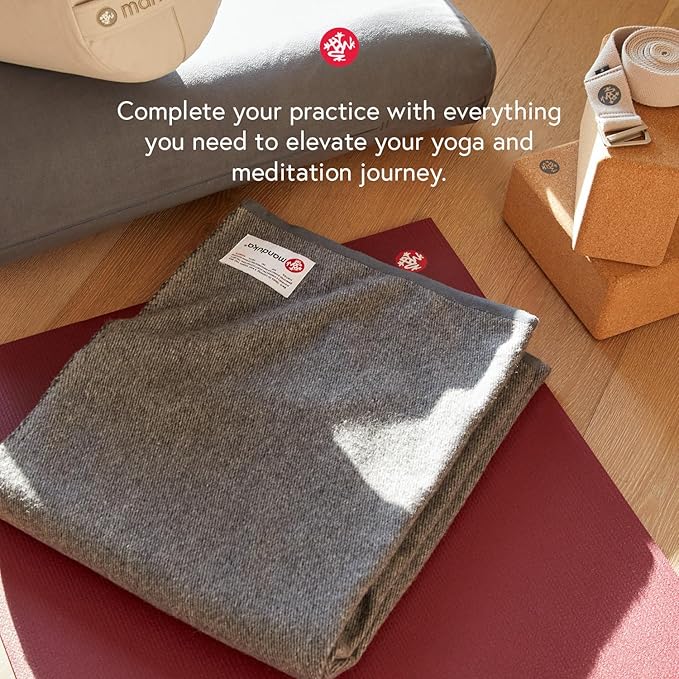 Manduka Yogitoes Hot Yoga Mat Towel - 71" | Moisture Activated Grip | Patented Silicone Nubs | Highly Absorbent, Durable & Easy Care | Made from Recycled Materials | 71 x 24 Inches