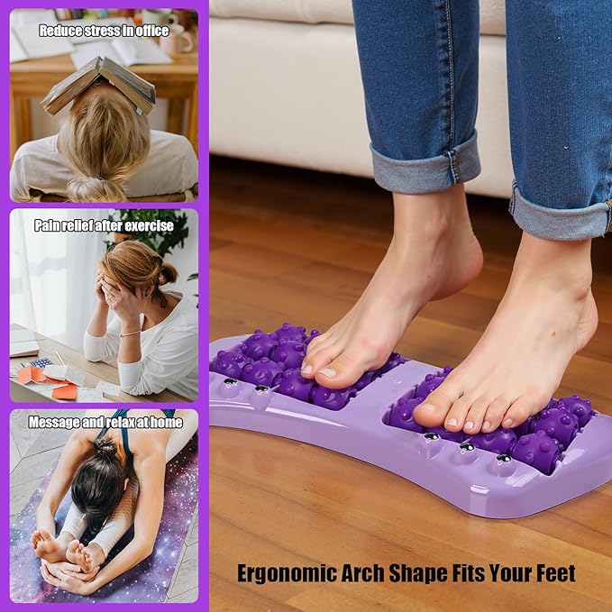 Dual Foot Massager Roller (Purple)