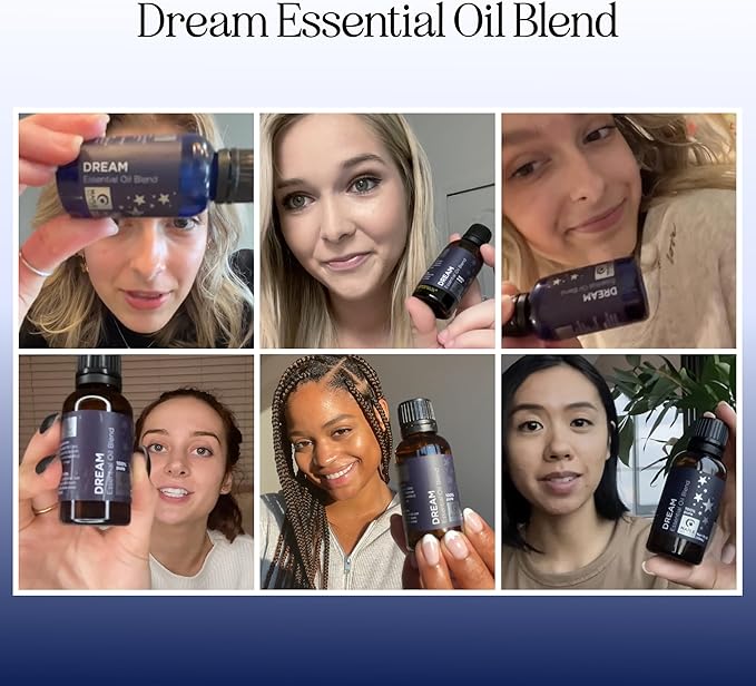 Sleep Essential Oil Blend for Diffuser - Dream Essential Oil for Diffusers Aromatherapy and Wellness with Ylang-Ylang Clary Sage Roman Chamomile and Lavender Essential Oil for Nighttime Support 4oz