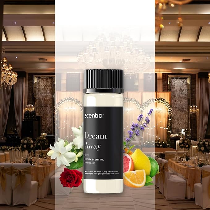 Scentia Fragrance Oil Blend, Inspired by Iconic Perfume, Home Luxury Scents, Essential Oil Blend for Aromatherapy Diﬀusers, Humidifiers & Candle Making -Dream Away 20ml, 0.67 Fl Oz, Thanksgiving Gift
