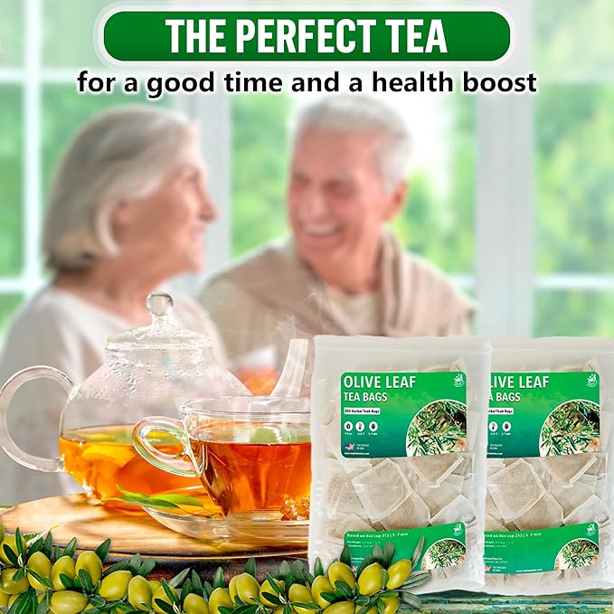 TeaDreamTea Olive Leaf Tea Bags - 400 Count, Natural Caffeine-Free | Herbal Tea for Blood Pressure | Antioxidant & Immune Support