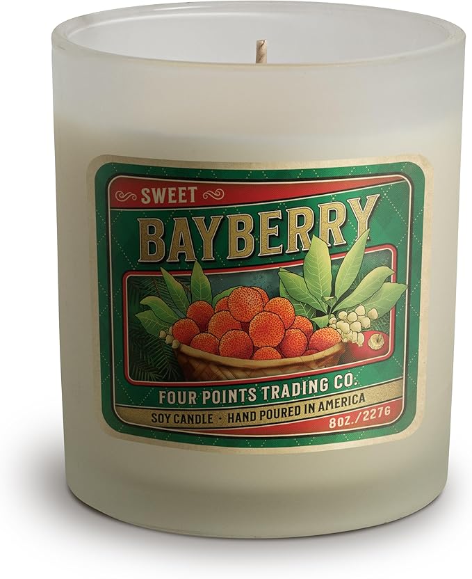 Bayberry 8 Oz Scented Soy Aromatherapy Candle w/Jar