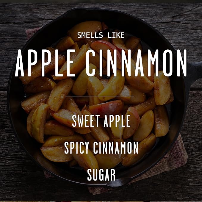 Apple Cinnamon Candles, Cinnamon Apple Candle - 'Apple Cinnamon' Infused w/Essential Oils I Scented Strong Soy Candles for Home for Christmas/Fall I Apple Pie Candle I 50Hr Burn, Made in USA