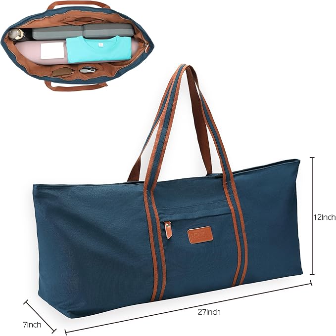 RXHOSIGAY with Multi-Functional Storage Pockets Full-Zip Extra Large Yoga Mat Tote Bag Sports Gym Pilates Bag