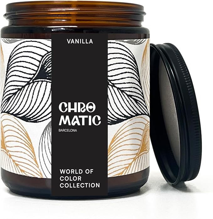 Vanilla Scented Candle for Women, 9oz Candle for Home Scented with Vanilla, 9 oz Coconut Soy Wax Candles with 50 Hour Burn Time, Hand Painted Labels.