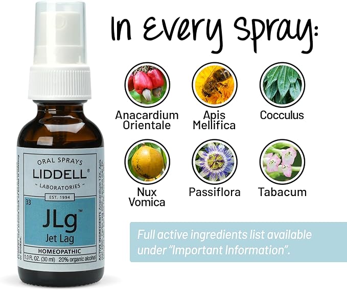 Liddell Homeopathic Jet Lag Remedy, 1 Fluid Ounce