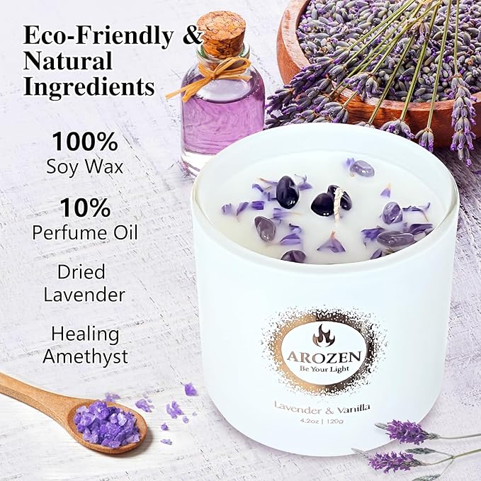 3 Pack Candles for Home Scented, Christmas Scented Candles Gift Set, Aromatherapy Soy Gifts Set for Women, Lavender Candle, 70H Long Lasting for Christmas Birthday Mother's Day Present Gifts