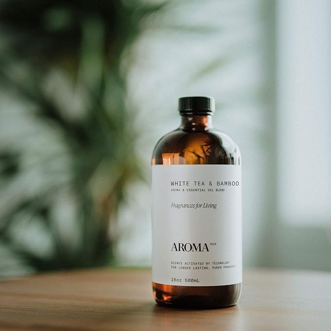 Aromatech White Tea & Bamboo Aroma Essential Oil Blend: Luxury Hotel Inspired Aromatherapy with for Ultrasonic Diffusers & Nebulizers - 16.9 fl oz, 500 mL
