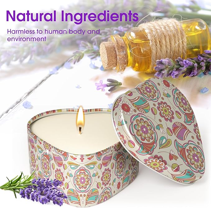 WarmEmbrace Scented Candles, 4 Pack Candles for Women, Candle Set 4 Different Scents, Natural Ingredients Soy Candle for Home, Present for Women