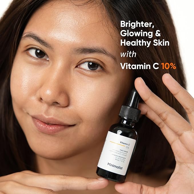 Minimalist 10% Vitamin C Serum for Brightening | Improves Hydration | For All Skin Types | For Women & Men | 1 Fl Oz / 30 ml