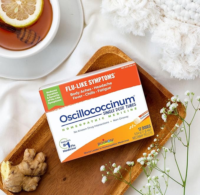 Boiron Oscillococcinum for Relief from Flu-Like Symptoms of Body Aches, Headache, Fever, Chills, and Fatigue - 12 Doses