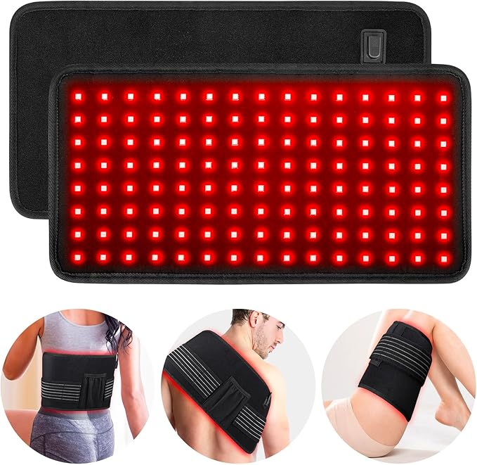 Red Light Therapy, T60 Large Infrared Light Therαpy Pad for Body Back Pain Muscle Feet Knee Relief, Portable Red Light Therαpy Wrap Belt 660&850nm Heating Pad for Men Women