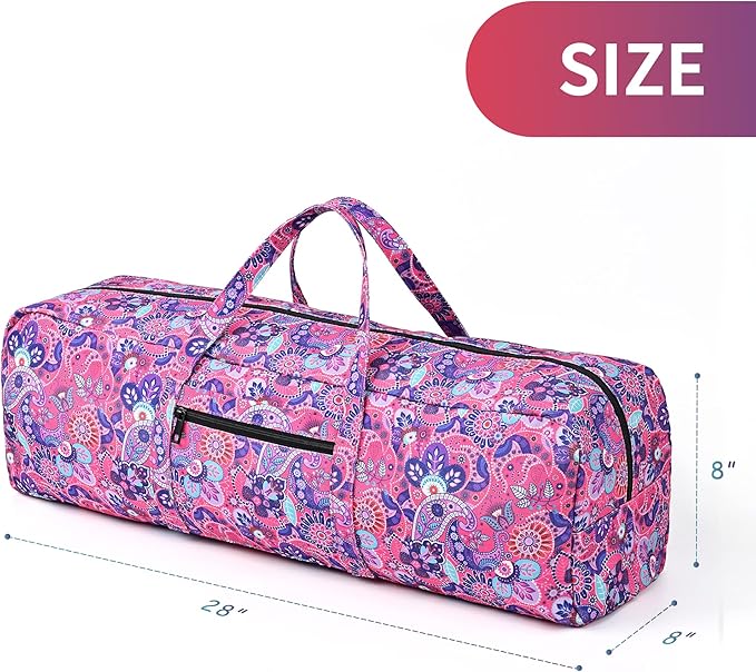 Boulder Bee | Yoga Mat Bag | Large Yoga Mat Carrier with Wet Pocket | Yoga Gifts | Gym Tote Bag for Women