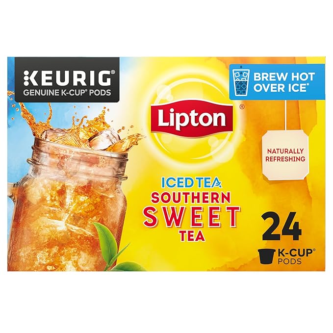 Lipton Iced Tea K-Cups, Southern Sweet Black Tea, 24 Total K-Cup Pods