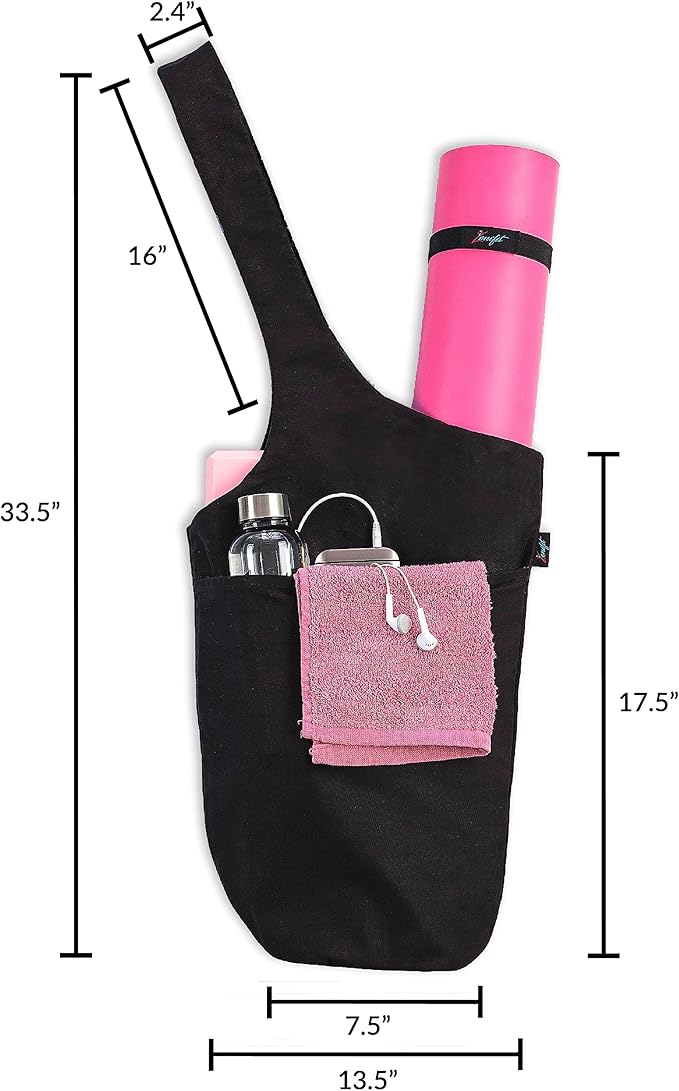 Zenifit Yoga Mat Bag – Versatile Yoga Bag with Mat Straps & Storage Pockets, Holds Yoga & Pilates Mats, Lightweight & Durable