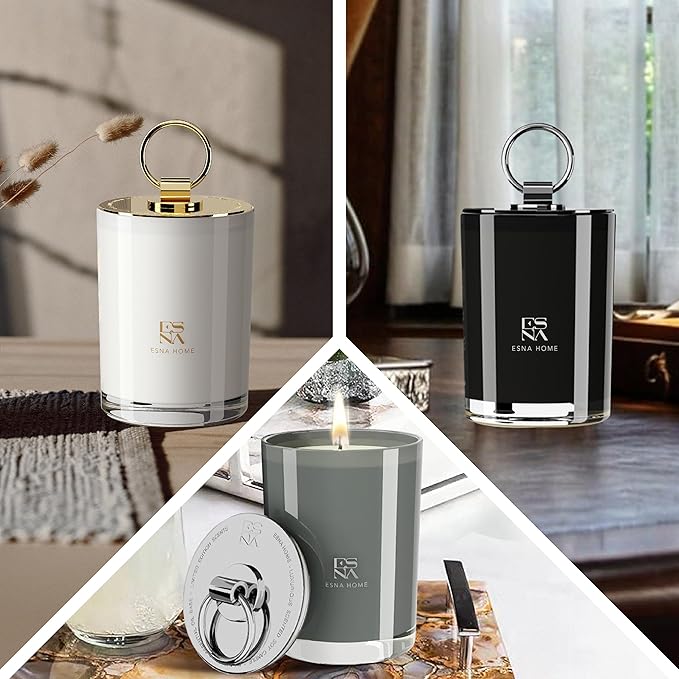 Trio Premium Gift Set 3 Full Size Highly Scented Aromatherapy Housewarming GIF All Natural Soy Candle Anniversary for Him Packed to Perfection Holiday Candle Gift for Christmas150h Hours Clean Burn
