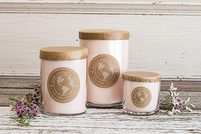 Eco Candle Co. Recycled Candle, Homesick, 6 oz. - Scents of Apples, Sugar, Butter, & Spices - 100% Soy Wax, No Lead, Kraft Paper Label & Lid, Hand Poured, Made from Midwest Grown Soybeans
