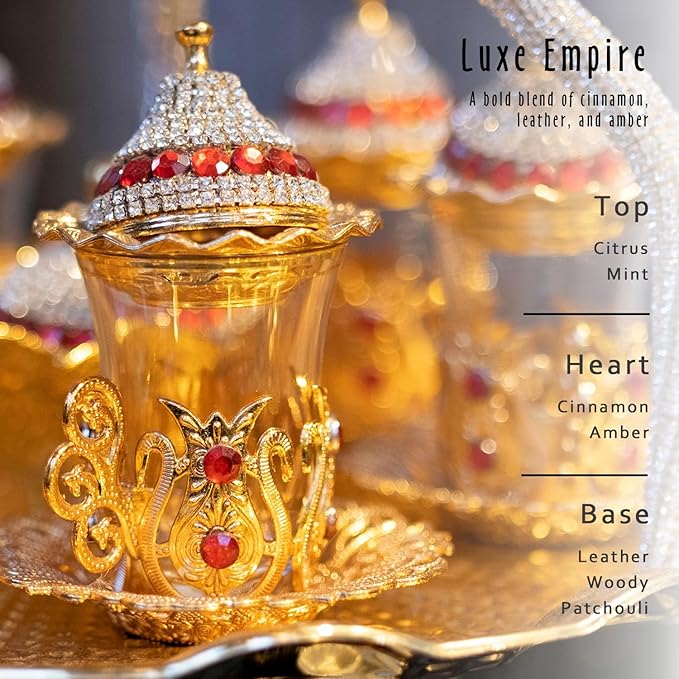 Luxe Empire Fragrance Oil, MitFlor Single Strong Scented Oil, Large Size Premium Grade Fragrance Oil for Soap & Candle Making, 3.38 OZ/100ml Aromatherapy Oil, Men & Rich Scent for Home Fragrance