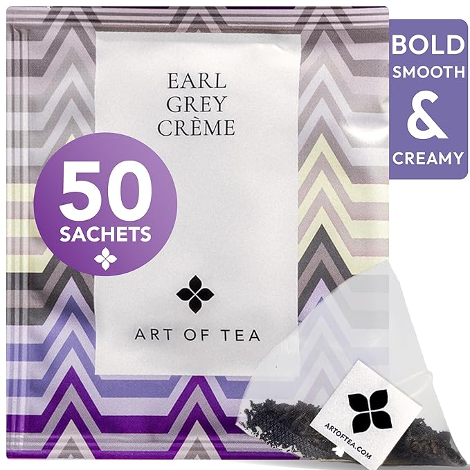 Art of Tea | Organic Earl Grey Crème Tea| 50 Eco Friendly Assorted Tea Bags