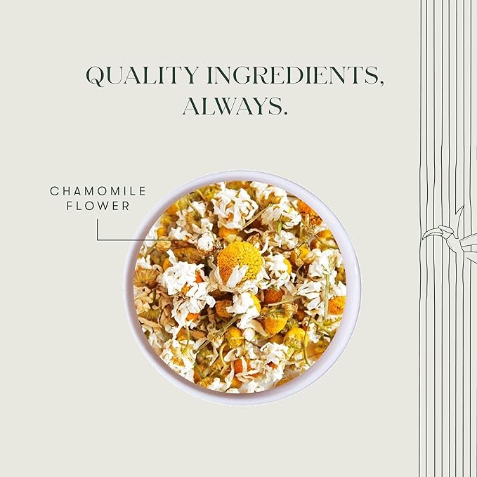 Luxmi Estates Chamomile Herbal Tea 100g Loose Leaf Tea | Herbal Tea | Caffeine-Free | Single Ingredient | 50 Cups Bulk Pack