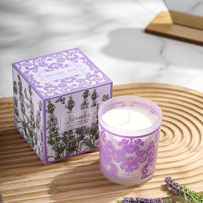 ROMIIE ZOI Scented Candle - Lavender - 6oz Aromatherapy Soy Wax Jar Candle for Home, Gifts for Women - 170g