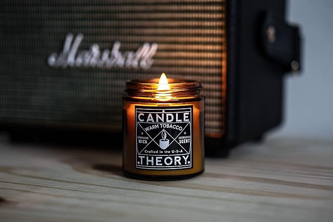 Scented Candle Gift Set with Crackling Wood Wicks 3, 4oz Candles, Misty Falls, Alpine Spruce, Spring Meadow - Designed for Both Men Women, Man Cave Decor Wood Wicks Candle Candles for Home