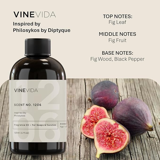 VINEVIDA [128oz] Scent No.1206 Fragrance Oil for Candle & Soap Making - Made in USA Natural Candle Scents