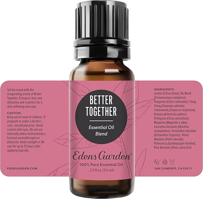 Edens Garden Better Together Essential Oil Blend- 100% Pure Premium Grade, Undiluted, Natural, Therapeutic, Aromatherapy, The Best for Diffusing, Candle, Laundry, Humdifiers 10 ml (.33 fl oz)