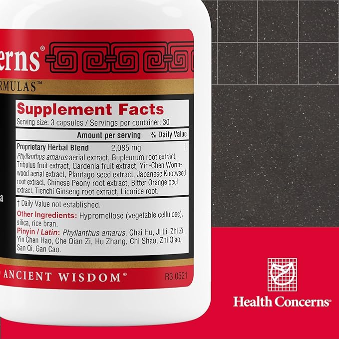 Health Concerns Stone Clearing – Kidney Support & Urinary Tract Cleanse – Damp Heat & Qi Flow Herbal Formula – Phyllanthus, Gardenia, Peony & Tienchi Ginseng Supplement – Bladder Detox – 90 Capsules