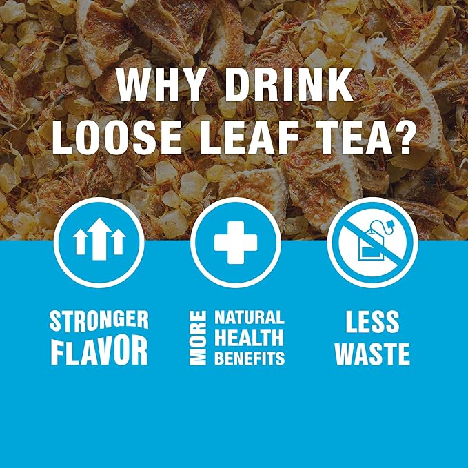 Tiesta Tea Maui Mango, Loose Leaf, Mango Pineapple Herbal Tea, Premium Non-Caffeinated Fruit Blend, Makes Hot or Iced & Brews Up to 200 Cups, 16 Ounce Resealable Bulk Pouch